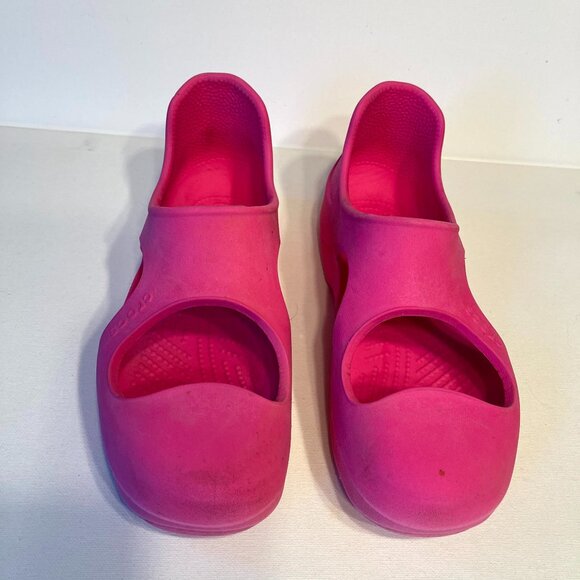 Crocs Mary Jane Style High Ankle Back Pink Size Men's 7 Women's 9 - Picture 1 of 11